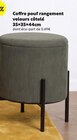 Coffre pouf rangement velours côtelé - Maxi Bazar à Créteil Coffre pouf rangement velours côtelé en promo chez Maxi Bazar Créteil à 19,99 €