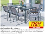 Gartenmöbelset im toom Baumarkt Prospekt Gartenmöbel-Set 'Samira' im aktuellen toom Baumarkt Prospekt für 179,99 €