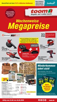 Bohrmaschine im aktuellen toom Baumarkt Prospekt (München) Bohrmaschine im toom Baumarkt Prospekt "Respekt, wer's selber macht." mit 24 Seiten (München)