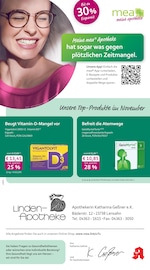 mea - meine apotheke Apotheken Prospekt der aktuellen Woche mit 4 Seiten, gültig von 01.10.2026 bis 31.10.2026, in Grömitz und Umgebung Aktueller mea - meine apotheke Apotheken Prospekt in Grömitz und Umgebung, "Unsere Oktober-Angebote" mit 4 Seiten, 01.10.2026 - 31.10.2026