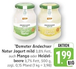 Natur Jogurt mild Angebote von Demeter Andechser bei E center Rüsselsheim für 1,99 €
