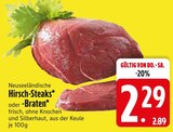 Hirsch-Steaks im Angebot bei EDEKA in Heidenheim Hirsch-Steaks Angebote bei EDEKA Heidenheim für 2,29 €