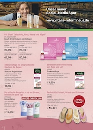 Hautpflegeprodukte im VITALIA Reformhaus Prospekt "Aktuelle Angebote" auf Seite 4