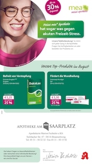 Aktueller mea - meine apotheke Prospekt "Unsere August-Angebote" Seite 1 von 4 Seiten für Wendeburg
