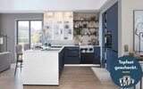 Einbauküche Esilia, fjordblau, inkl. AEG Elektrogeräte Angebote von Mondo bei HARDECK Leverkusen für 7.799,00 €