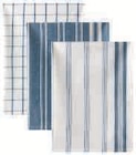 Promo Lot de 3 torchons tissés teints 50x70cm à 6,90 € dans le catalogue Super U à Marignier