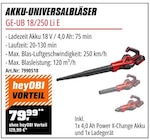 Akku-Universalbläser GE-UB 18/250 Li E Angebote von Einhell bei OBI Hanau für 79,99 €