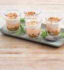 Verrines truite fromage frais et légumes ou thon chorizo ou façon tzatziki - U Express à Boulogne-Billancourt Verrines truite fromage frais et légumes ou thon chorizo ou façon tzatziki en promo chez U Express Boulogne-Billancourt à 3,19 €