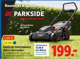 PERFORMANCE Elektro-Rasenmäher von PARKSIDE im aktuellen Lidl Prospekt für 199,00 €