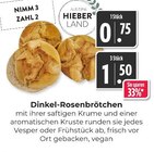 Aktuelles Dinkel-Rosenbrötchen Angebot bei Hieber in Freiburg (Breisgau) ab 0,75 €