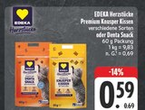 Premium Knusper Kissen Angebote von EDEKA Herzstücke bei EDEKA Hof für 0,59 €