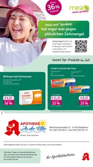 Aktueller mea - meine apotheke Prospekt "Unsere Juli-Angebote" für Radebeul Aktueller mea - meine apotheke Prospekt für Radebeul mit Seiten