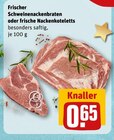 Aktuelles Frischer Schweinenackenbraten oder frische Nackenkoteletts Angebot bei REWE in Hamm ab 0,65 €