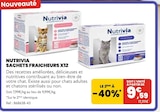 Sachets Fraicheurs x12 - Nutrivia - Animalis Sachets Fraicheurs x12 - Nutrivia à 9,59 € dans le catalogue Animalis