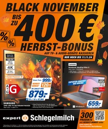 expert Prospekt für Haßfurt: "BLACK NOVEMBER - BIS ZU 400€ HERBST-BONUS AUF TV & AUDIO-GERÄTE", 12 Seiten, 06.11.2024 - 11.11.2024