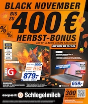 Aktueller expert Elektromarkt Prospekt in Haßfurt und Umgebung, "BLACK NOVEMBER - BIS ZU 400€ HERBST-BONUS AUF TV & AUDIO-GERÄTE" mit 12 Seiten, 06.11.2024 - 11.11.2024