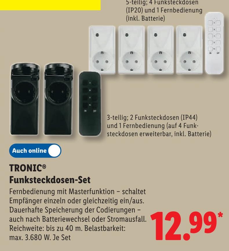 Funksteckdosen-Set 3-teilig