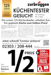 Zurbrüggen Prospekt für Herne mit 16 Seiten Zurbrüggen Prospekt für Herne: "KÜCHENTESTER GESUCHT", 16 Seiten, 25.10.2025 - 08.11.2025