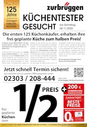 Zurbrüggen Möbel & Einrichtung Prospekt der aktuellen Woche mit 16 Seiten, gültig von 25.10.2025 bis 08.11.2025, in Bielefeld und Umgebung Aktueller Zurbrüggen Möbel & Einrichtung Prospekt in Bielefeld und Umgebung, "KÜCHENTESTER GESUCHT" mit 16 Seiten, 25.10.2025 - 08.11.2025