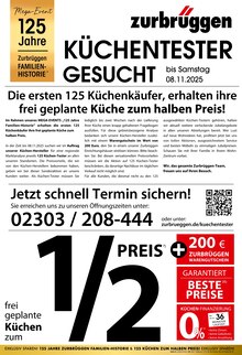 Aktueller Zurbrüggen Unna Prospekt Zurbrüggen Unna Prospekt "KÜCHENTESTER GESUCHT" mit 16 Seiten