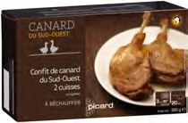Picard Saintes - 2 cuisses de canard du Sud-Ouest confites Promo 2 cuisses de canard du Sud-Ouest confites dans le catalogue Picard "En attendant Noël" à Saintes
