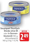 Thunfisch Stücke ohne Öl Angebote von Saupiquet bei E center Bruchsal für 2,49 €