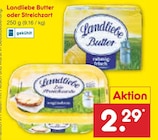 Landliebe Butter oder Streichzart Angebote von Landliebe bei Netto Marken-Discount Esslingen für 2,29 €