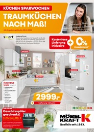 Möbel Kraft Prospekt für Hamburg mit 32 Seiten Möbel Kraft Prospekt für Hamburg: "Traumküchen nach Maß!", 32 Seiten, 09.11.2022 - 06.12.2022