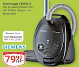 Bodensauger VS06V212 Angebote von Siemens bei GLOBUS Siegen für 9,99 €