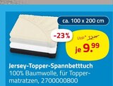 Jersey-Topper-Spannbetttuch für 9,99 € bei ROLLER im Angebot Jersey-Topper-Spannbetttuch im aktuellen ROLLER Prospekt