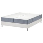 Boxspringbett Valevåg fest/mittelfest/hellblau weiß 160x200 cm von LYNGÖR im aktuellen IKEA Prospekt für 568,00 €