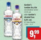 London Dry Gin im Angebot bei Markant in Kiel London Dry Gin Angebote von Gordon's bei Markant Kiel für 9,99 €