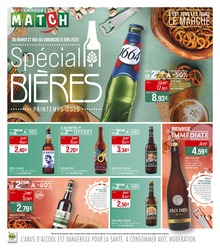 Catalogue Supermarchés Match avec 4 pages de promos Prospectus Supermarchés Match, "Spécial BIÈRES", pages, 27/05/2025 - 08/06/2025