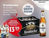 Krombacher Pils oder Radler bei Getränke Hoffmann im Kloster Lehnin Prospekt für 13,99 €