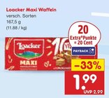 Maxi Waffeln Angebote von Loacker bei Netto Marken-Discount Neuss für 1,99 €