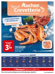 Prospectus Auchan Supermarché, "Spécial Auchan Crevetterie",  pages, 03/04/2024 - 07/04/2024