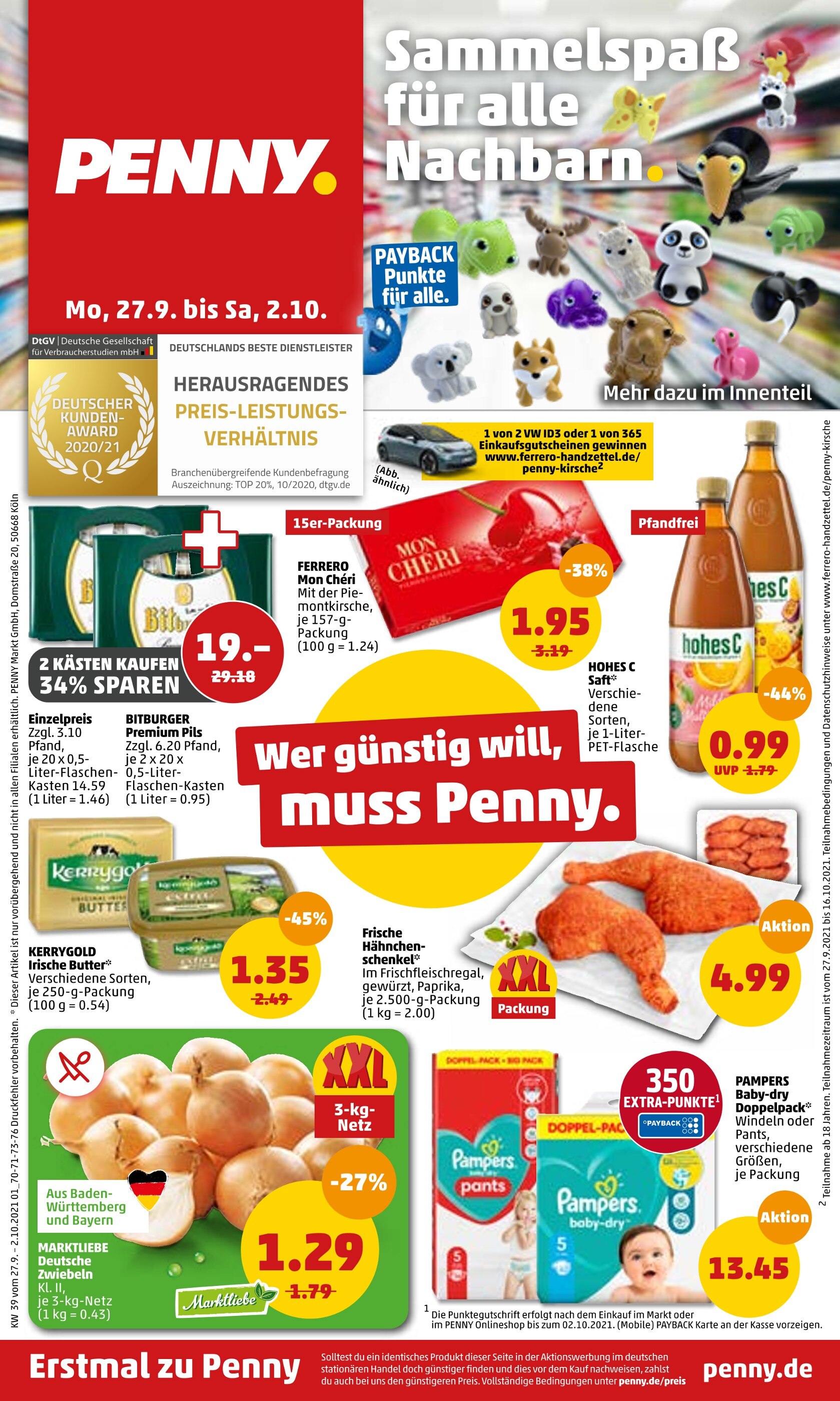 Penny-Markt Prospekt für Ludwigshafen mit 42 Seiten Penny-Markt Prospekt für Ludwigshafen: "Erstmal zu Penny", 42 Seiten, 27.09.2021 - 02.10.2021