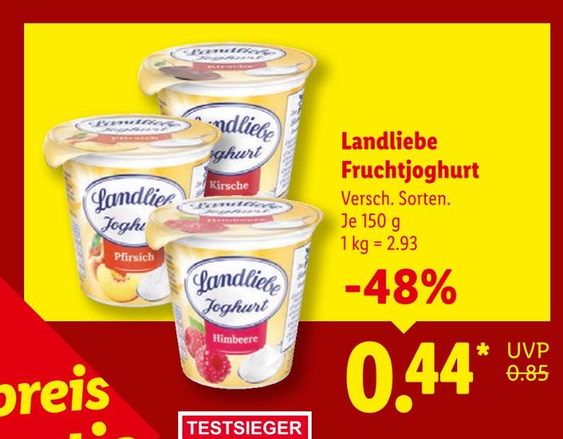 Fruchtjoghurt Pfirsich