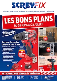 Catalogue Screwfix "LES BONS PLANS" à Ferrières-en-Bray et alentours, 12 pages, 26/06/2024 - 23/07/2024