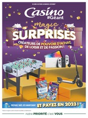 Catalogue Géant Casino à Villeneuve-Loubet cette semaine, valable du 24/10/2022 au 04/12/2022 Prospectus Géant Casino à Villeneuve-Loubet, "Magic surprises", 10 pages de promos valables du 24/10/2022 au 04/12/2022