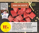 Viande bovine : bourguignon (collier, poitrine et divers morceaux sans os à bourguignon) ou bourguignon à mijoter - Jean Rozé dans le catalogue Intermarché Hyper