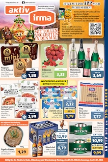 Bier im aktiv & irma Prospekt "Top Angebote" mit 16 Seiten (Oldenburg)