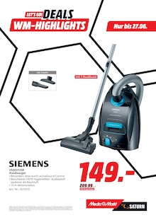 Staubsauger im aktuellen MediaMarkt Saturn Prospekt (Hamburg) Staubsauger im MediaMarkt Saturn Prospekt "LET'S GO! DEALS WM-HIGHLIGHTS" mit 22 Seiten (Hamburg)