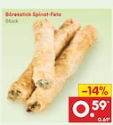 Spinat Feta Stange bei Netto Marken-Discount im Prospekt "" für 0,59 €