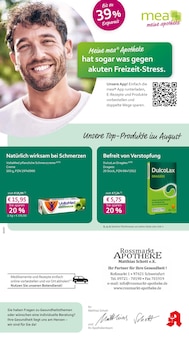 Aktueller mea - meine apotheke Prospekt (Schweinfurt, 4 Seiten zum blättern mea - meine apotheke Prospekt Unsere August-Angebote mit 4 Seiten