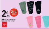Lot de 3 paires de chaussettes enfant - TISSAIA en promo chez E.Leclerc Poitiers à 2,95 €