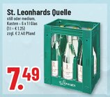 Trinkgut Niederzier - St. Leonhards Quelle Angebot im Prospekt St. Leonhards Quelle bei Trinkgut im Niederzier Prospekt für 7,49 €