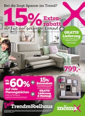 Aktueller mömax Möbel & Einrichtung Prospekt in Teningen und Umgebung, "Bei dir liegt Sparen im Trend?" mit 16 Seiten, 20.04.2026 - 26.04.2026