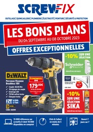 Prospectus Screwfix, "Les bons plans",  pages, 04/09/2023 - 08/10/2023