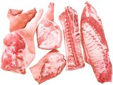 Aktuelle Schweinefleisch Angebote bei REWE in Lübeck Aktuelles 1/2 Schwein Angebot bei REWE in Lübeck ab 0,39 €